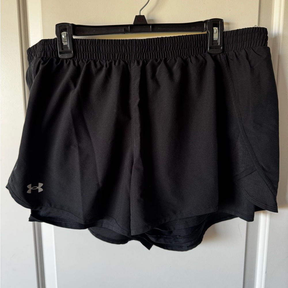 Under Armour Women’s Black Athletic Running Shorts with Bike short under